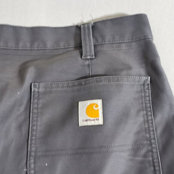 Carhartt workwear cargo pants men's size 38X34 grey straight leg relaxed fit - Picture 5 of 15